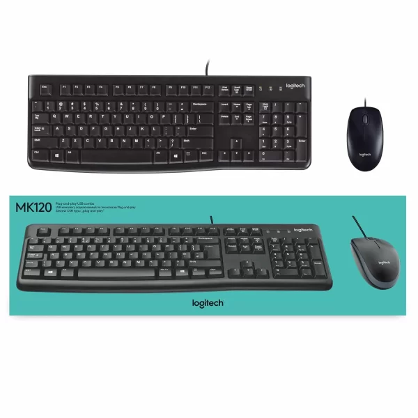 COMBO TECLADO LOGITECH ALAMBRICO MK120